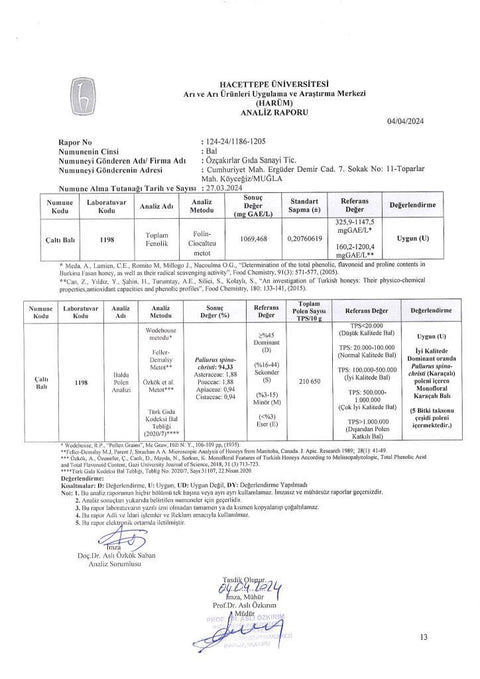 Kb Köyceğiz Balı Çaltı Balı 250 G Cam Kavanoz
