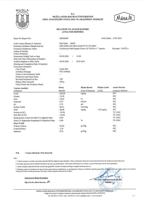 Kb Köyceğiz Balı Çiçek Balı 400 G Çıt Kapak