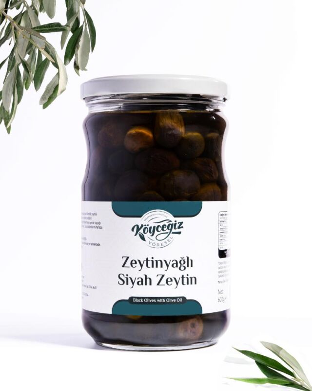Kb Köyceğiz Yöresel Sofralık Siyah Zeytin 600 G Cam Kavanoz - 1