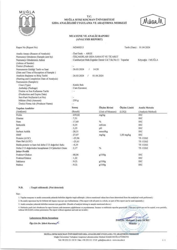 Kb Köyceğiz Balı Kekik Balı 250 G Cam Kavanoz - 6